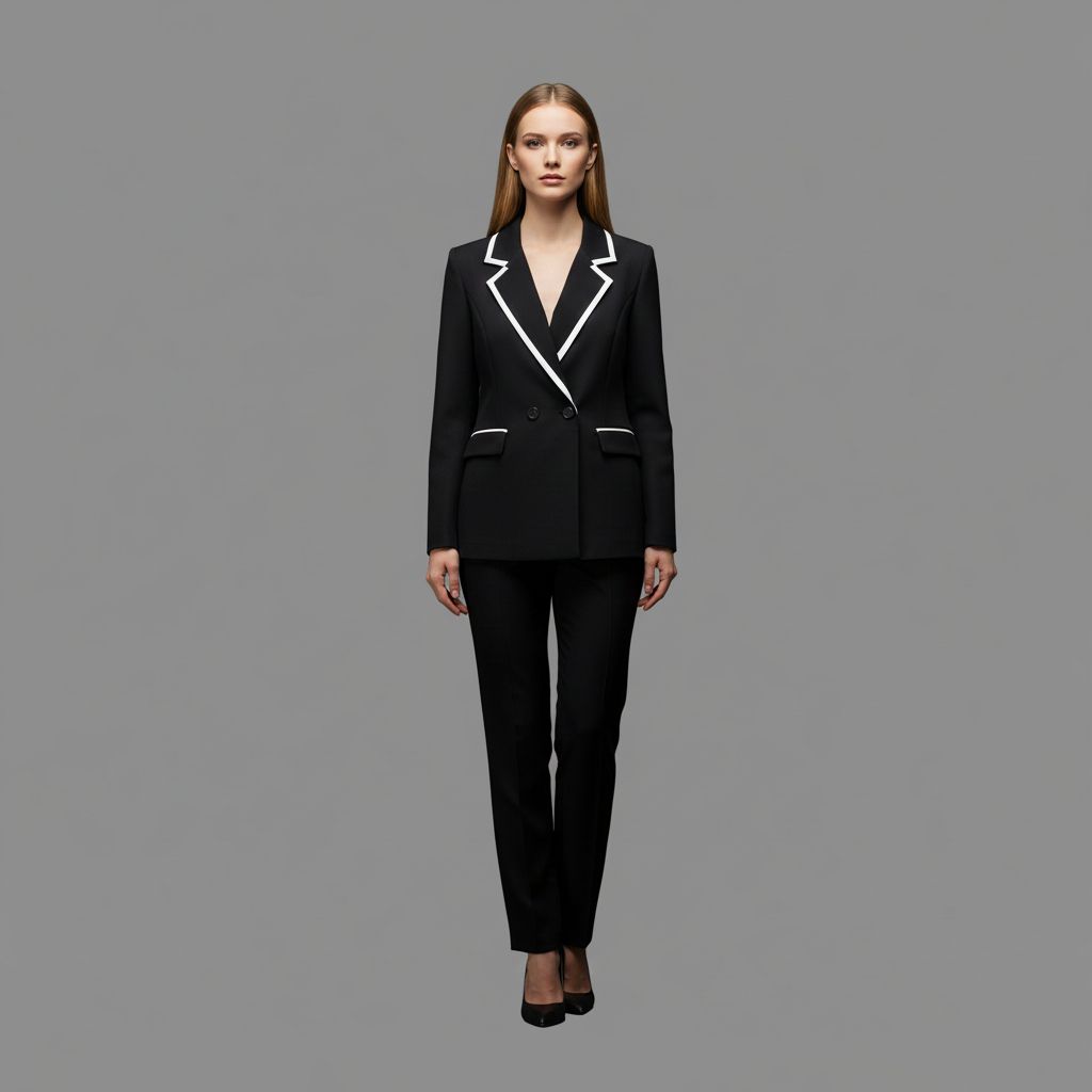 Midnight Suit with Contour Detail